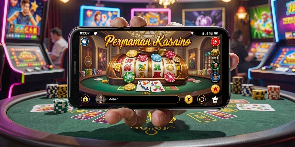 Screenshot game Kasino menunjukkan gameplay yang mendebarkan.
