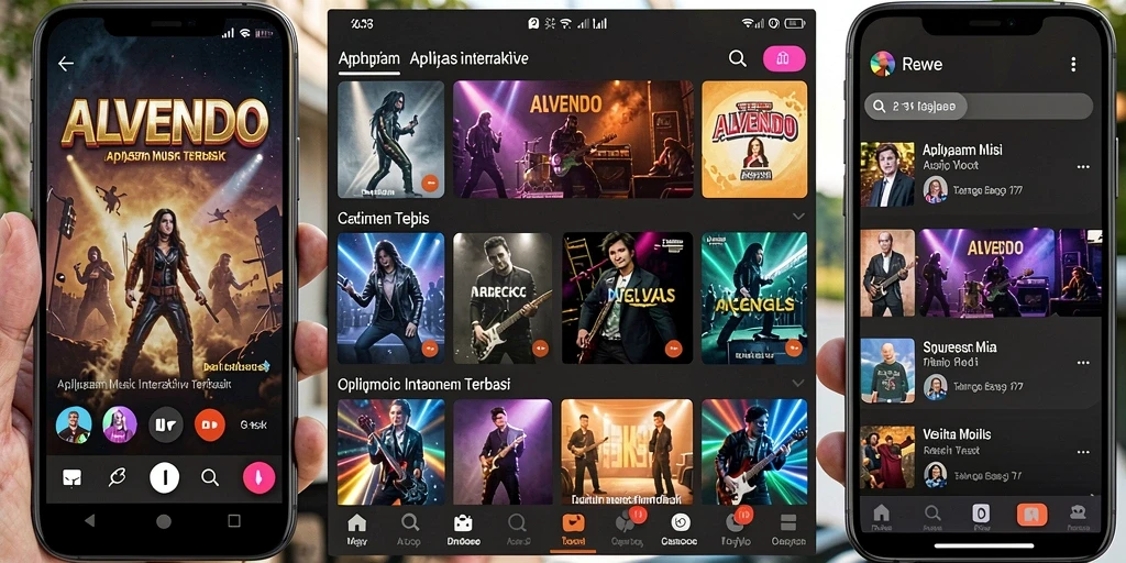 Tangkapan layar ALVENDO menampilkan gameplay musik yang seru dan interaktif.