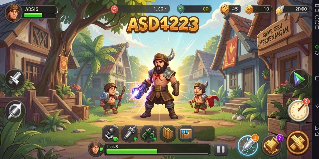 Screenshot utama menunjukkan gameplay seru dari game Idle ASD123.