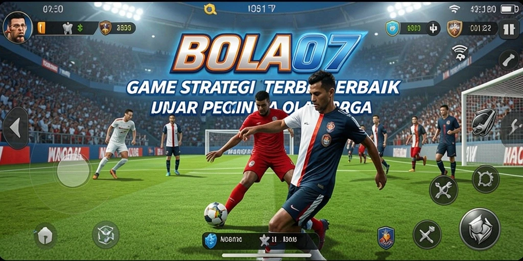 Tampilan gameplay menegangkan BOLA07 dengan strategi yang kompleks.