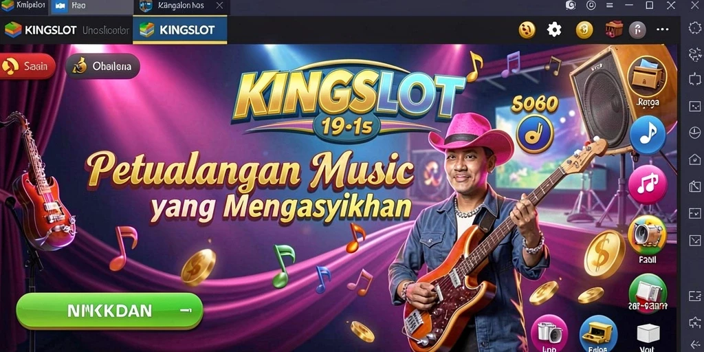 Tampilan gameplay KINGSLOT yang penuh warna dan menarik.
