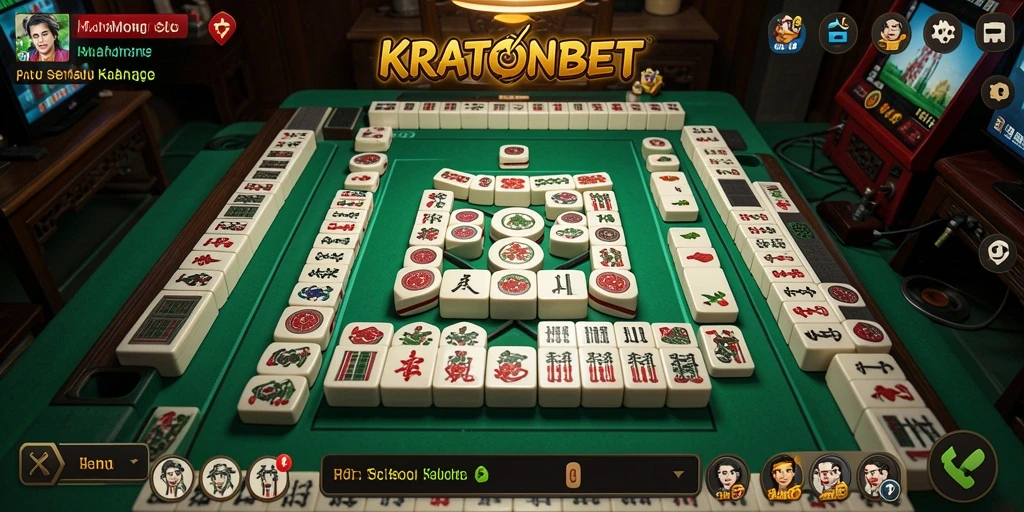 Screenshot KRATONBET menampilkan gameplay Mahjong yang seru dan menantang.