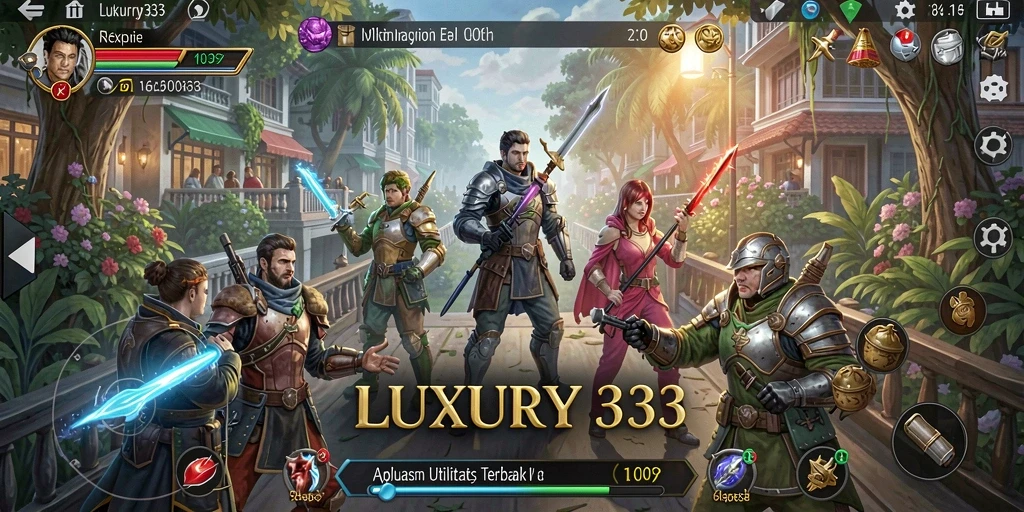 Tampilan antarmuka pengguna LUXURY333 yang menarik dan fungsional.