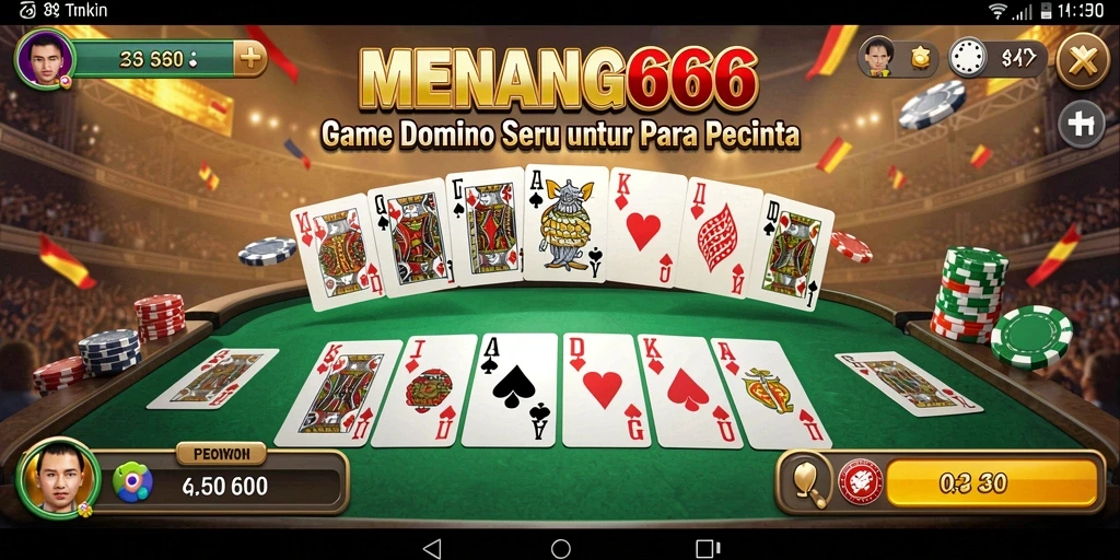 Tampilan gameplay Domino yang seru dan menarik di MENANG666.