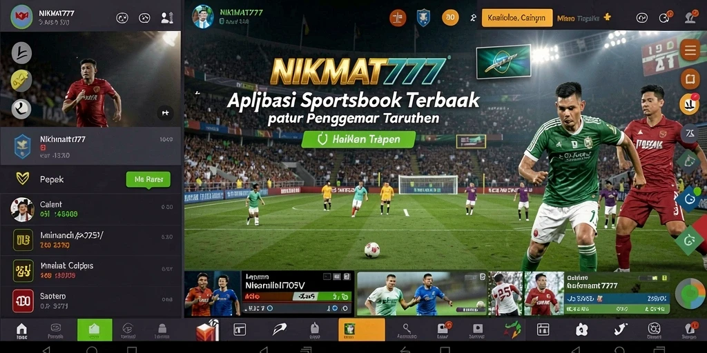 Tampilan antarmuka NIKMAT777 yang menarik dan interaktif untuk pengalaman Sportsbook.
