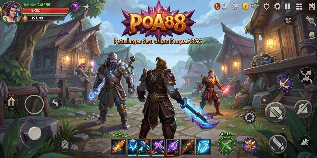 Tangkapan layar POA88 menampilkan aksi pertempuran seru dalam dunia ARPG.