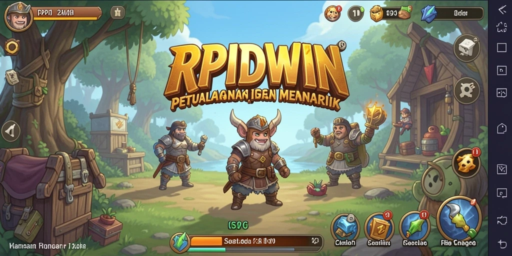 Tampilan menarik dari gameplay RPIDWIN yang menampilkan karakter aktif.