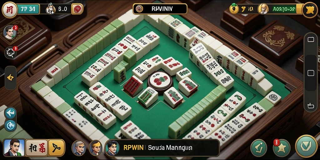 Tampilan screenshot RPWIN menunjukkan keseruan gameplay Mahjong yang mendebarkan.