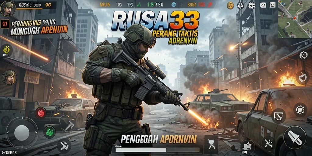 Screenshot utama RUSA33 menunjukkan aksi pertempuran yang mendebarkan.