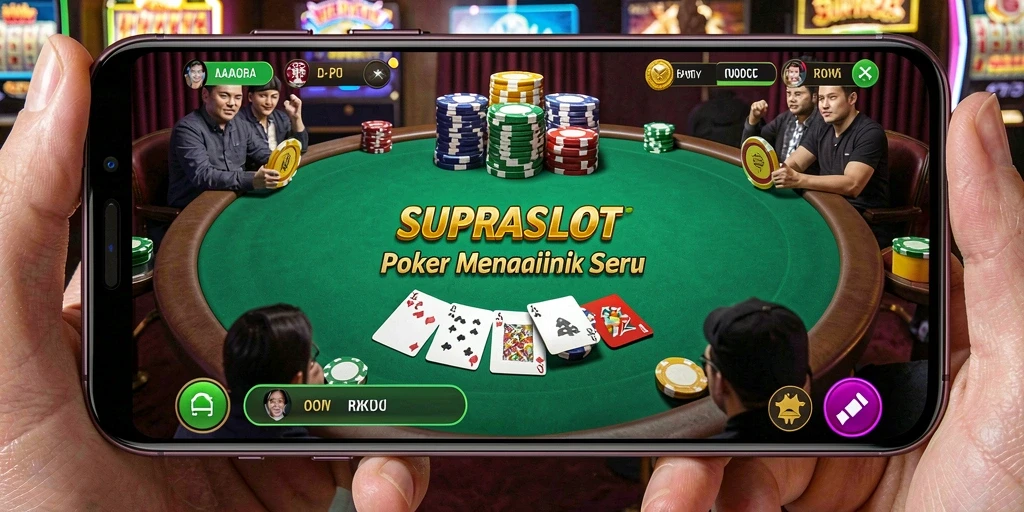 Tampilan gameplay SUPRASLOT yang mendebarkan dalam permainan Poker.
