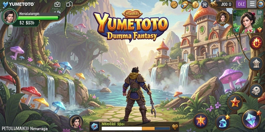 Screenshot gameplay YUMETOTO menampilkan karakter dalam petualangan seru.